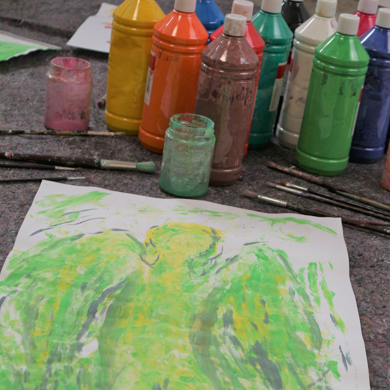 intuitiv malen gruener engel heilen mit farben