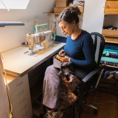 Auftragskunst 4 in der naehstunbe anferigung einer jacke