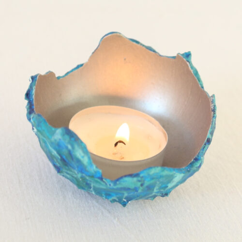 lichtschale blau silber