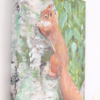 original gemaelde acryl leinwand eichhoernchen