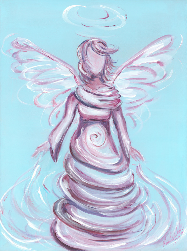 acryl original gemaelde engel der veraenderung