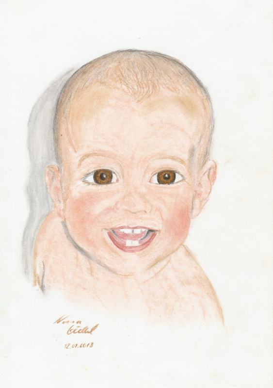 pastellkreide portrait nina