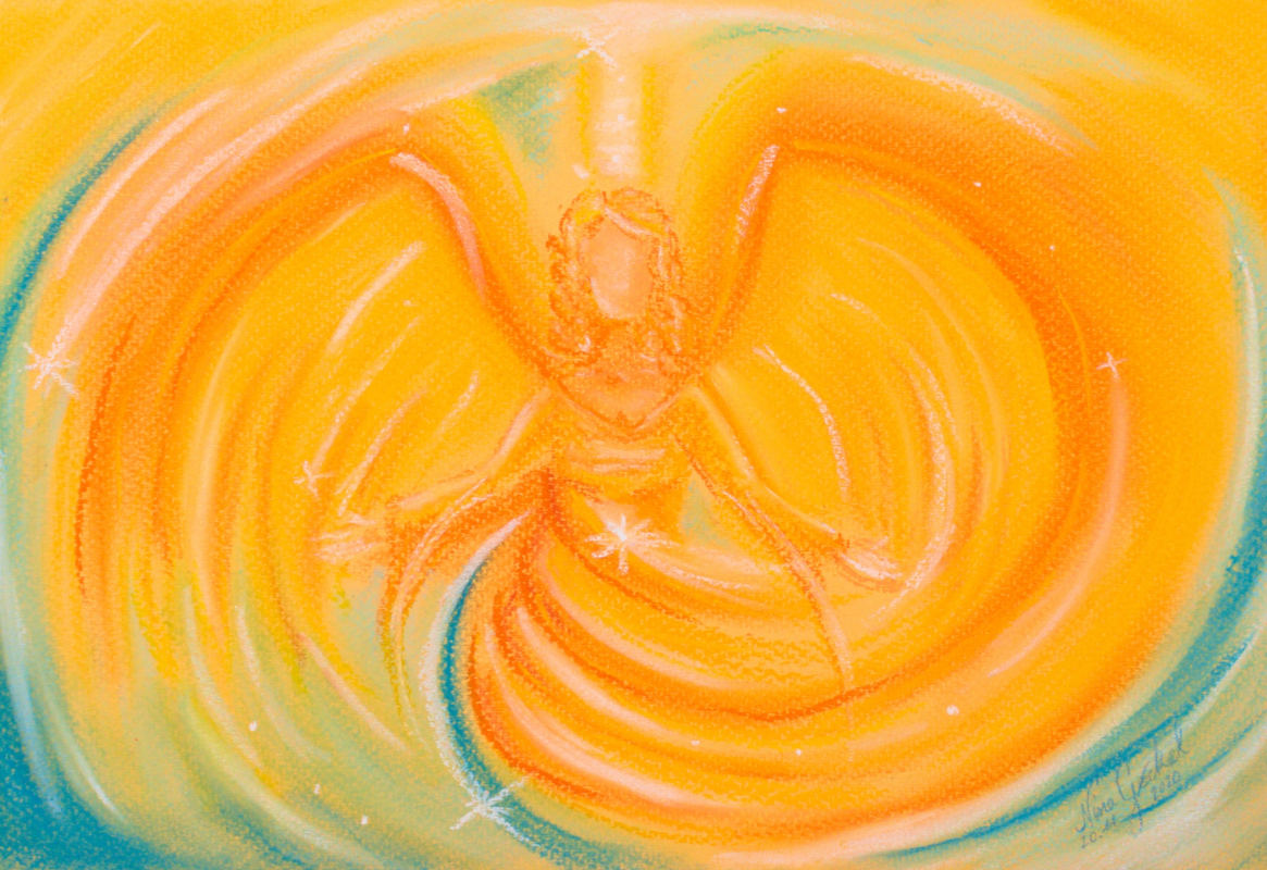 pastellkreide engel der kreativitaet pixel