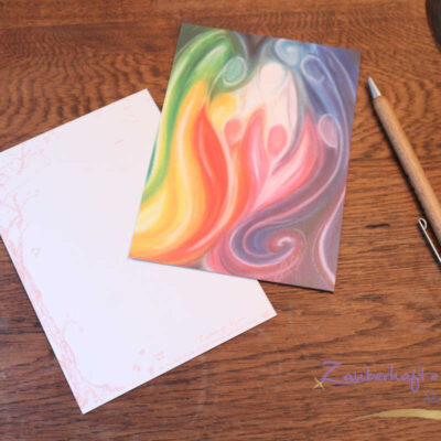 postkarte a gemeinschaft der engel vorder und rueckseite