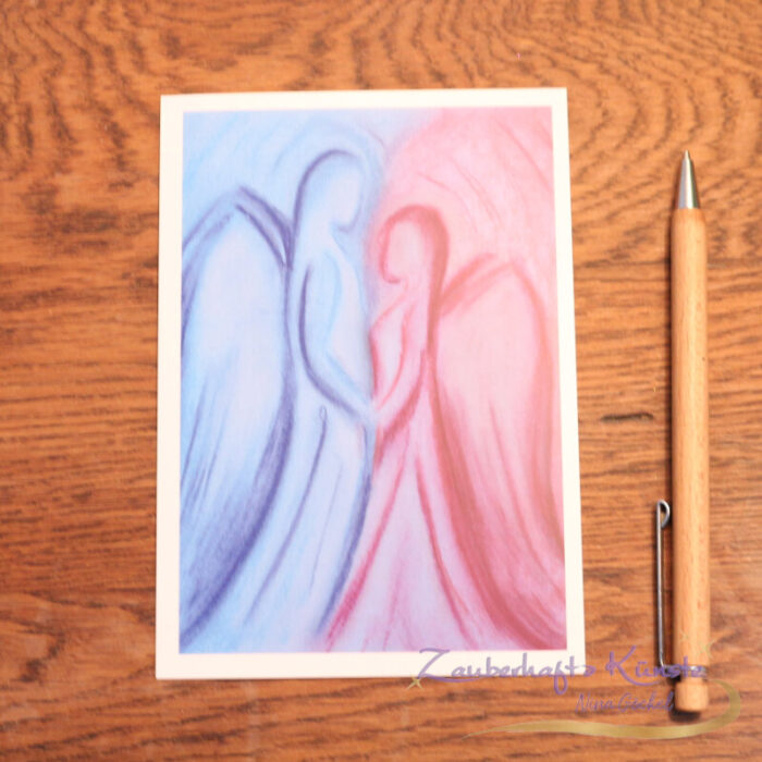 postkarte a engelpaar vorderseite produktbild