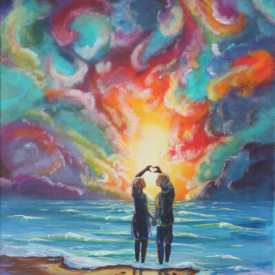 acryl auf leinwand bunte wolken nina goeckel zauberhafte kuenste