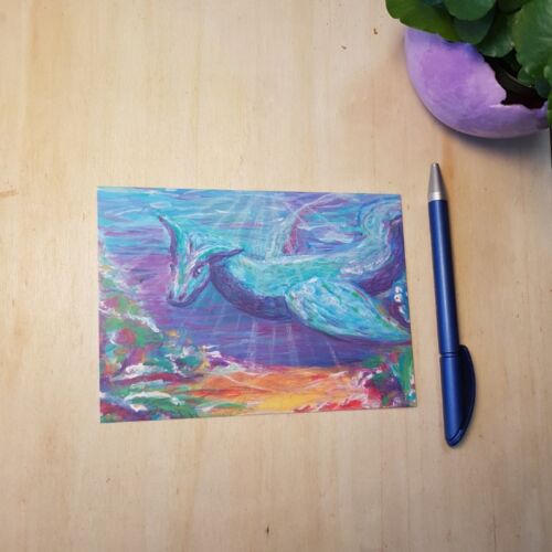 postkarte wasserdrache vorne a zauberhafte kuenste